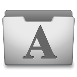 Aluminum Grey Fonts Icon 256x256 png